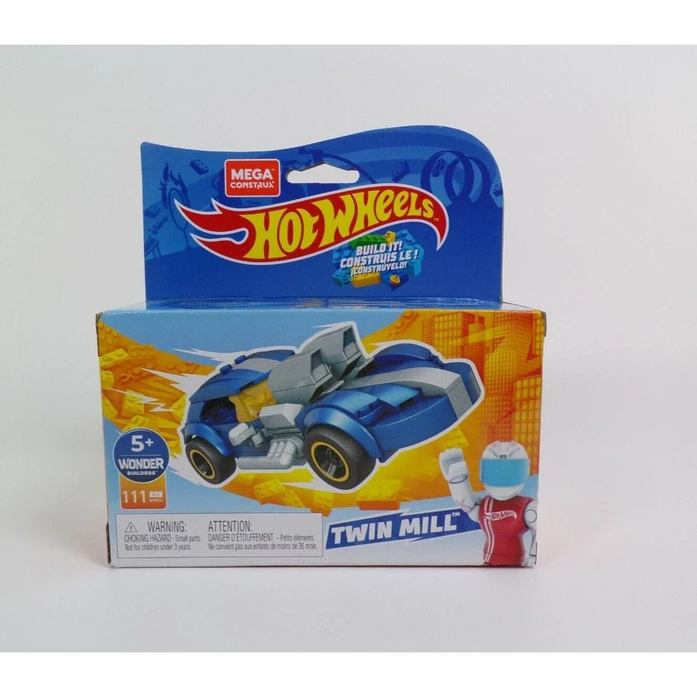 Hot Wheels Mega Construx Twin Mill GVM31 Building Set Ages 5+ Race‎ Car New!